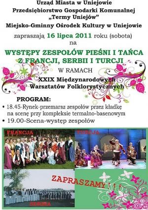 Występ Zespołów Pieśni i Tańca z Francji, Serbii i Turcji