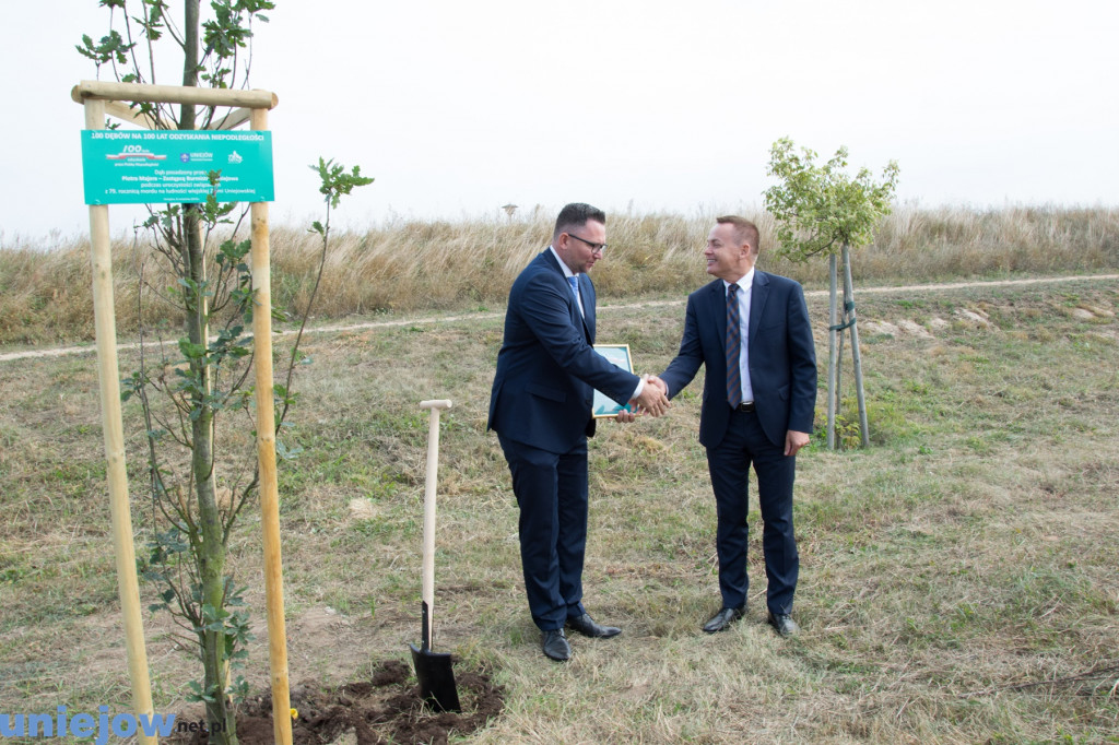 Wkopano kolejne dęby na stulecie...
