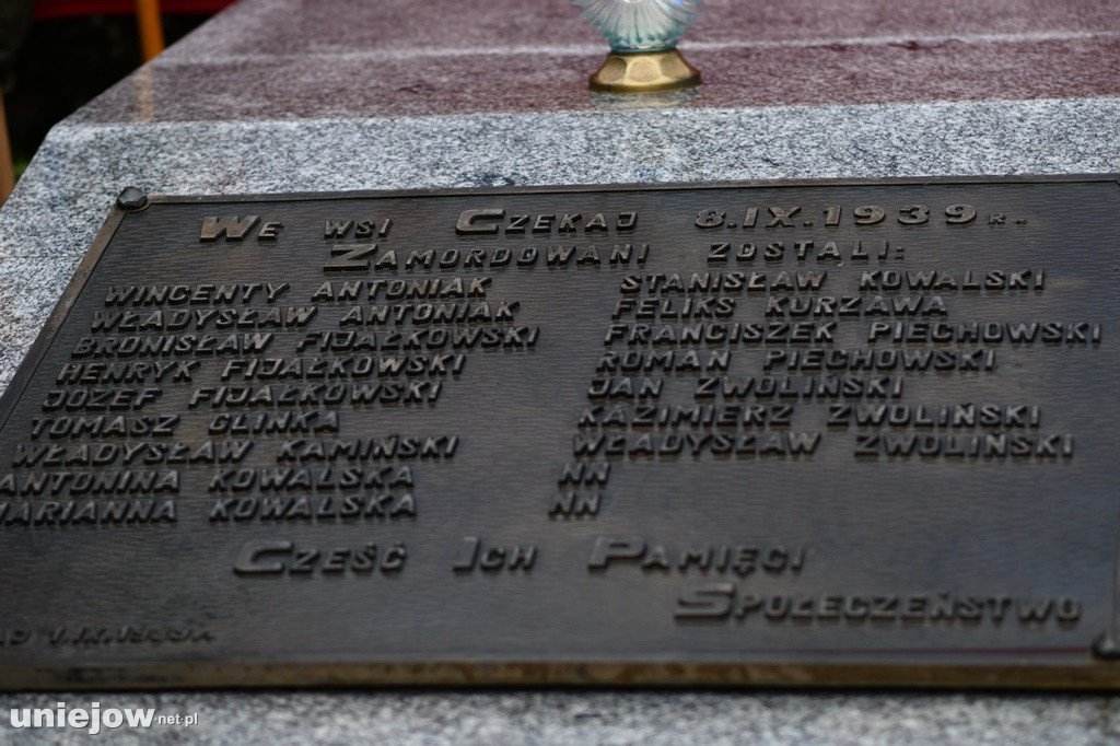 80. rocznica mordu ludności w Czekaju