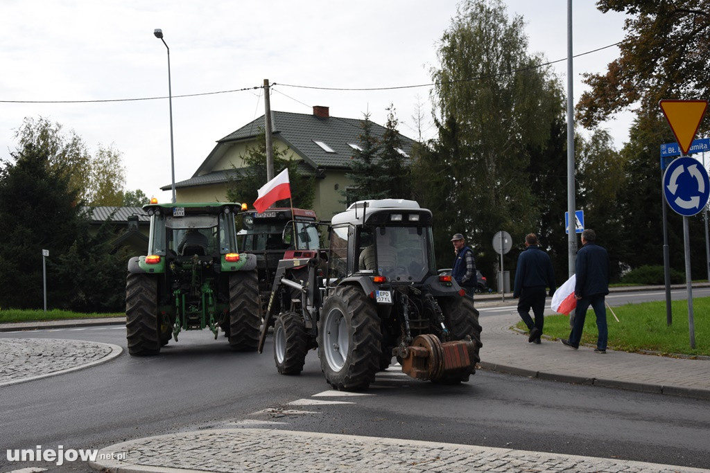 Rolnicy protestują również w Uniejowie
