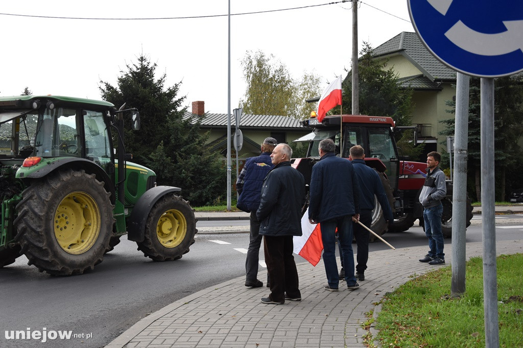 Rolnicy protestują również w Uniejowie