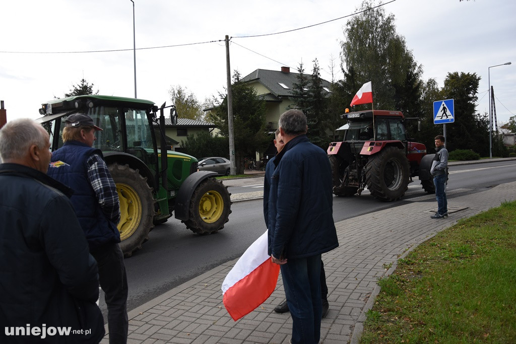 Rolnicy protestują również w Uniejowie