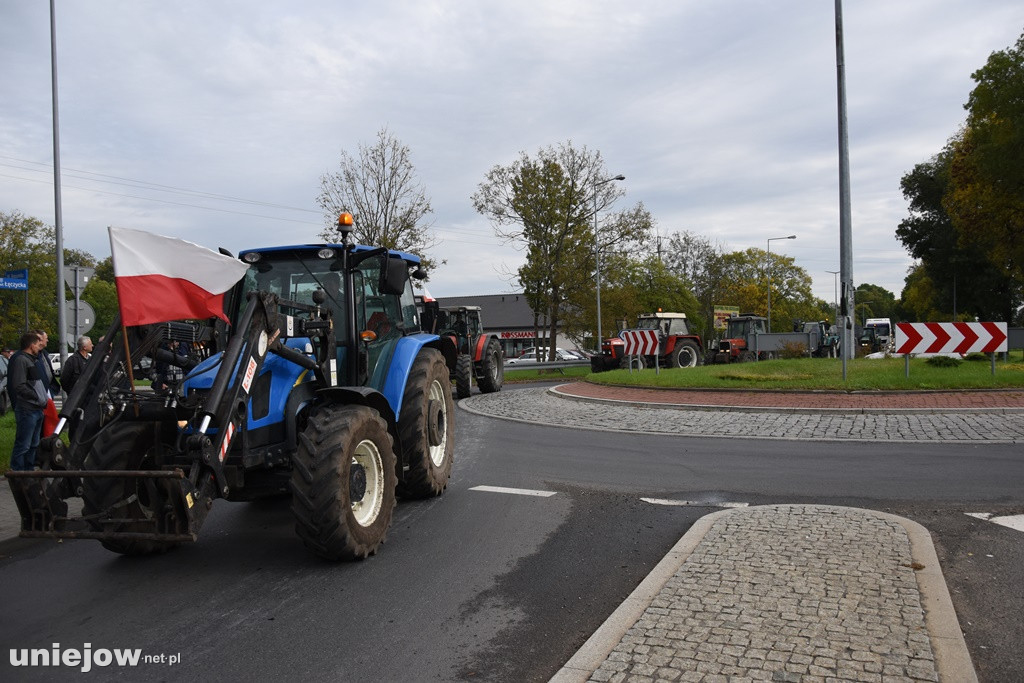 Rolnicy protestują również w Uniejowie
