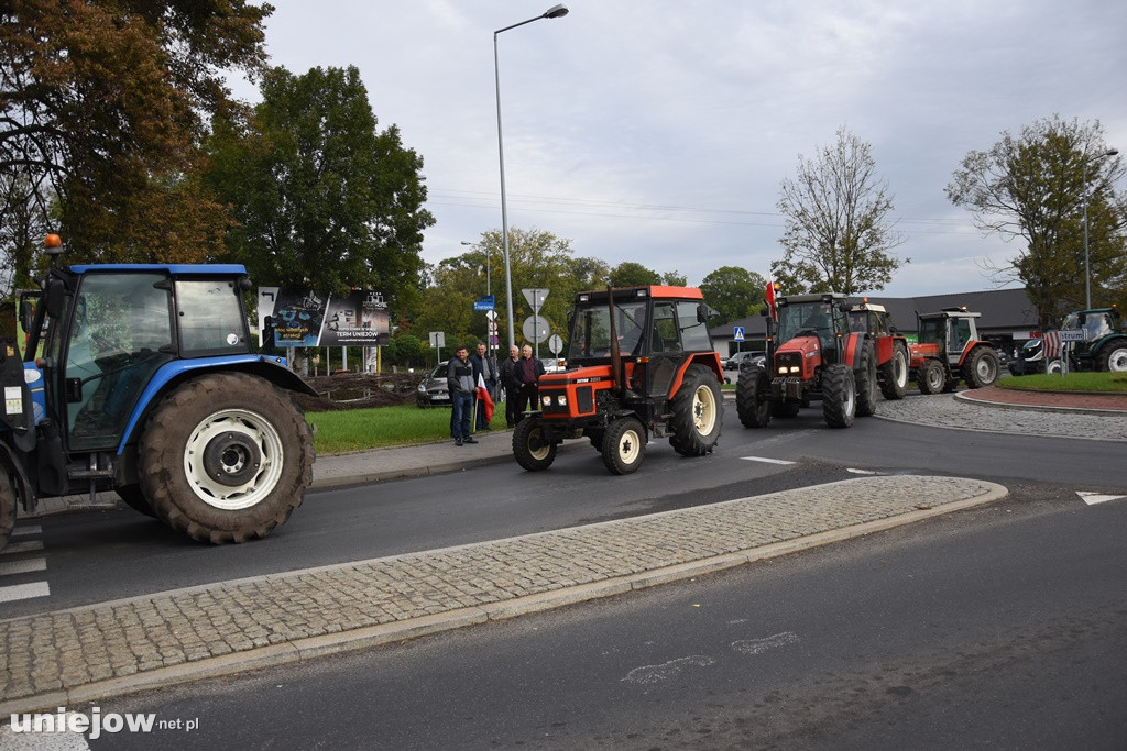 Rolnicy protestują również w Uniejowie