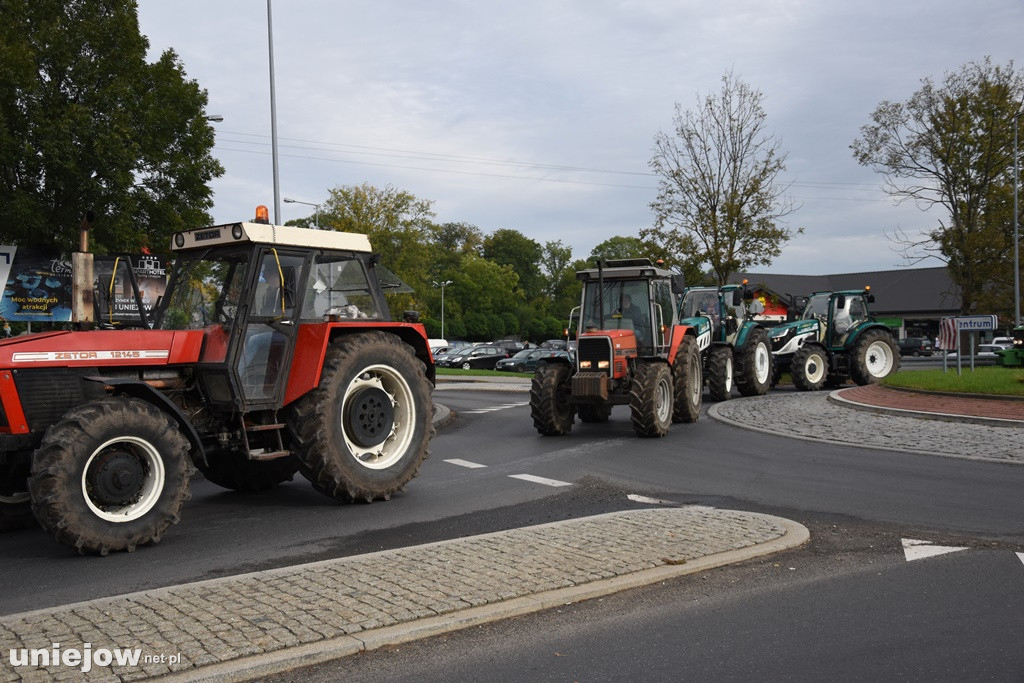Rolnicy protestują również w Uniejowie