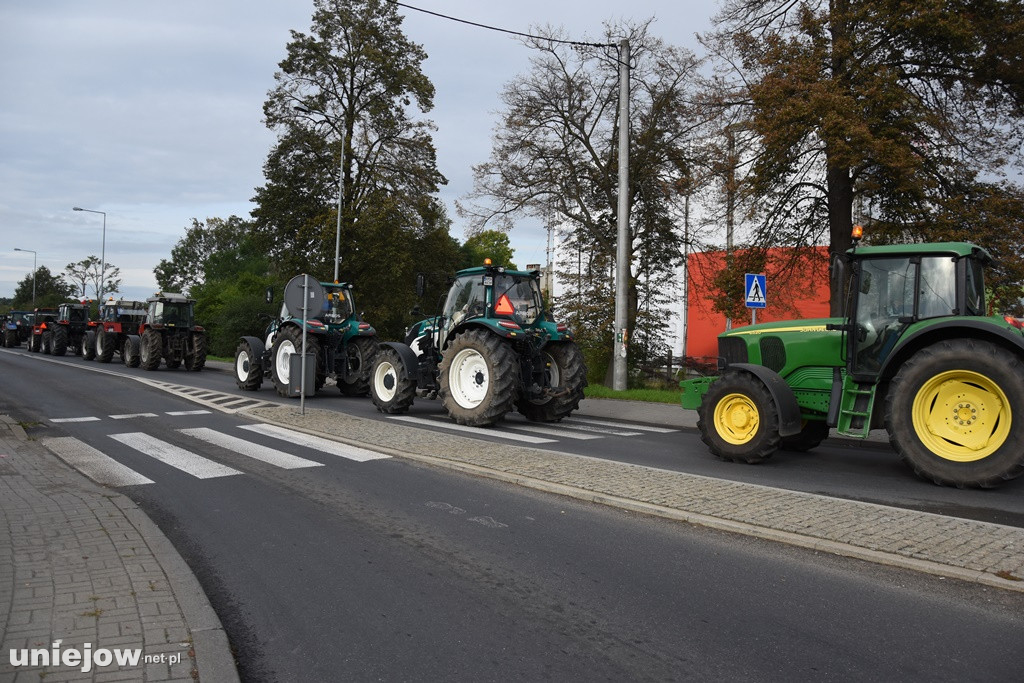 Rolnicy protestują również w Uniejowie