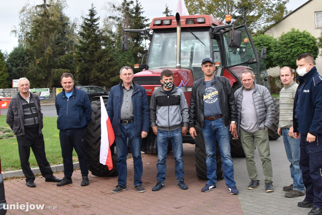 Rolnicy protestują również w Uniejowie