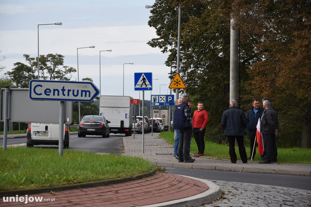Rolnicy protestują również w Uniejowie