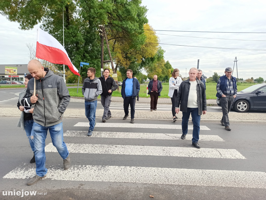 Rolnicy protestują również w Uniejowie