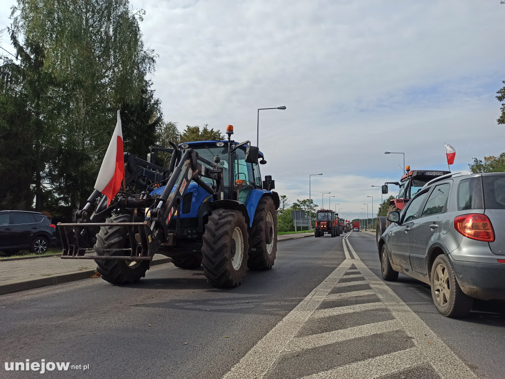 Rolnicy protestują również w Uniejowie