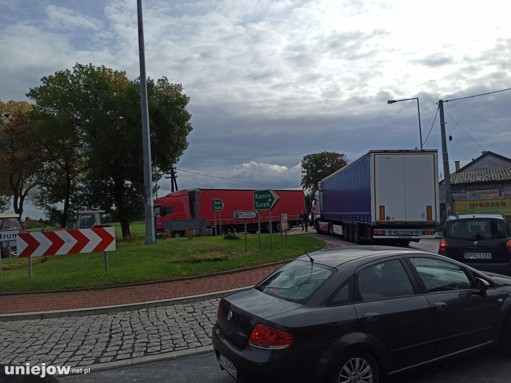 Rolnicy protestują również w Uniejowie