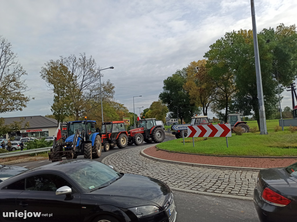 Rolnicy protestują również w Uniejowie