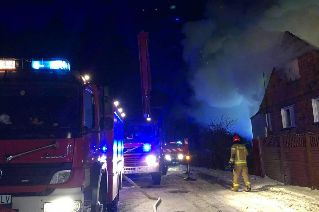 Pożar w Brzozówce koło Uniejowa
