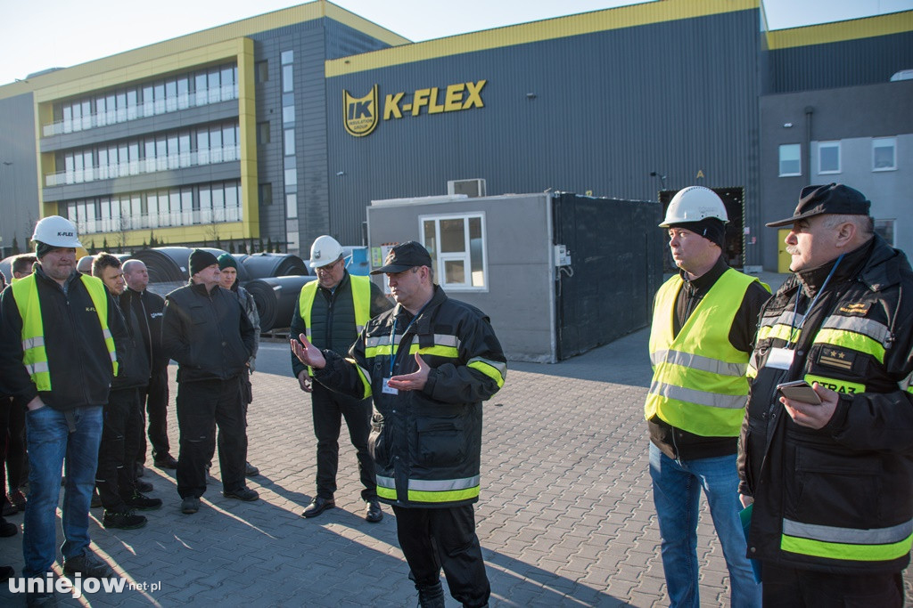 Ćwiczenia i ewakuacja w K-Flex w Wieleninie