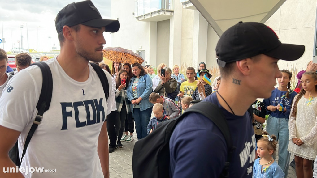 Powitanie piłkarzy Dynamo Kijów w Uniejowie