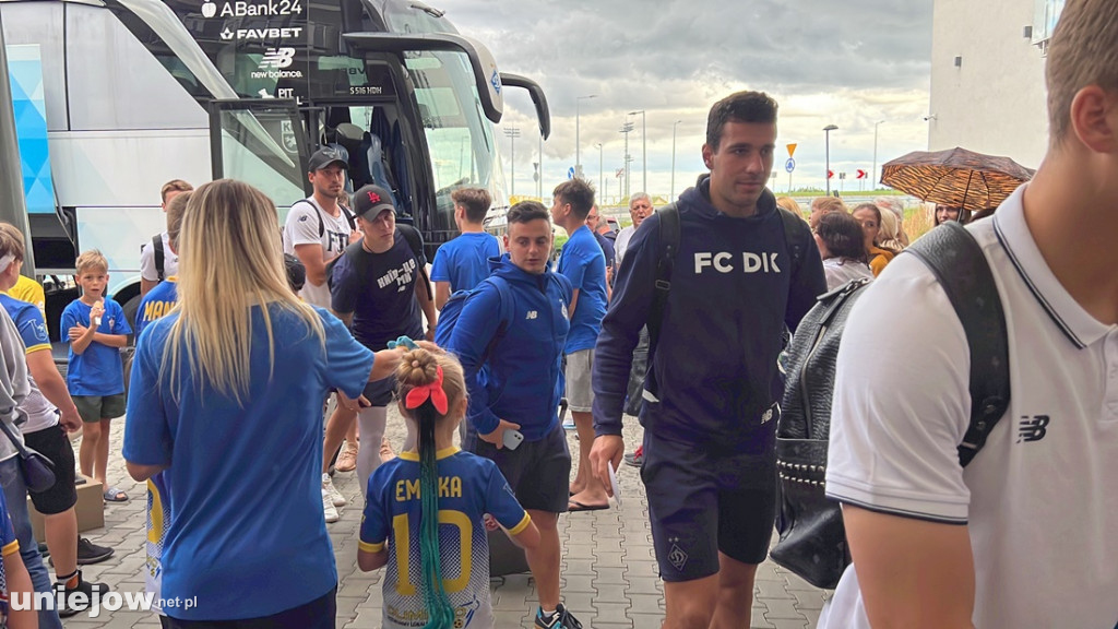Powitanie piłkarzy Dynamo Kijów w Uniejowie