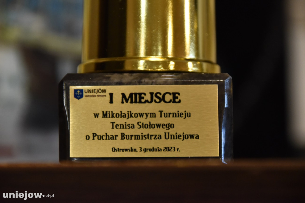 Mikołajkowy Turniej Tenisa Stołowego o Puchar Burmistrza