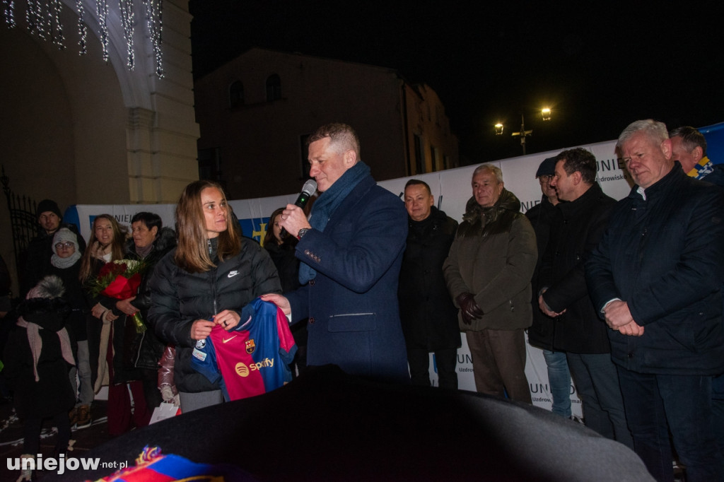 Ewa Pajor i Marcin Tybura z przedświąteczną wizytą w Uniejowie