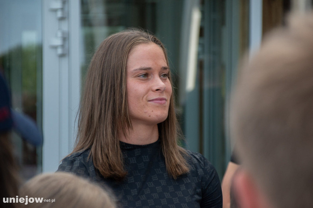 Ewa Pajor, Ebi Smolarek, Agata Tarczyńska i Marcin Tybura