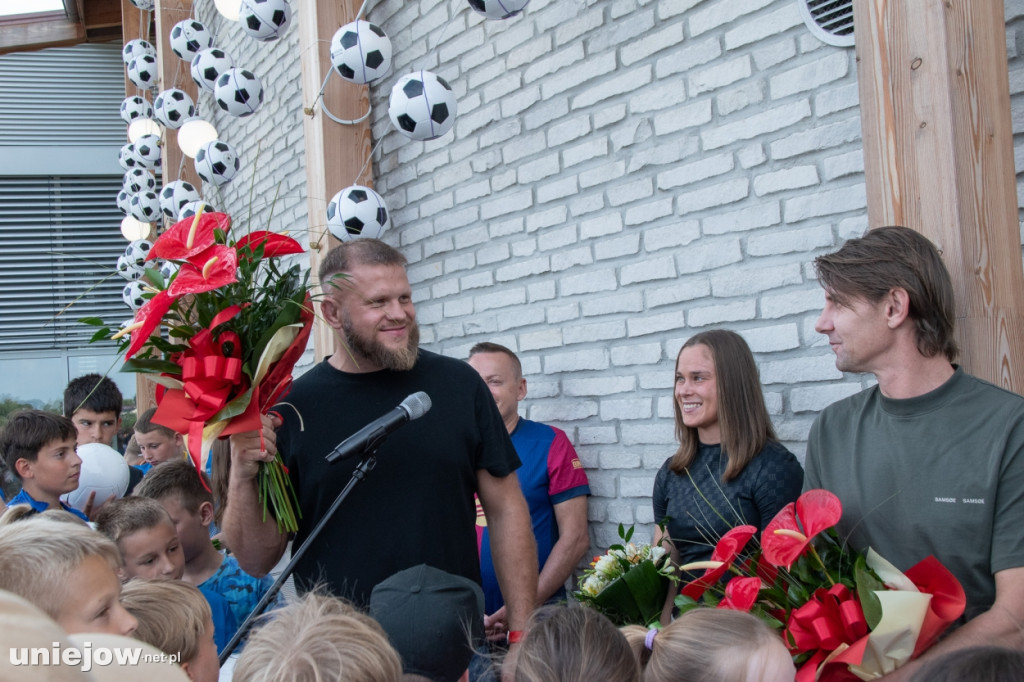 Ewa Pajor, Ebi Smolarek, Agata Tarczyńska i Marcin Tybura