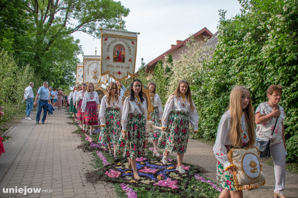Kwietne dywany i procesja Bożego Ciała Spycimierz