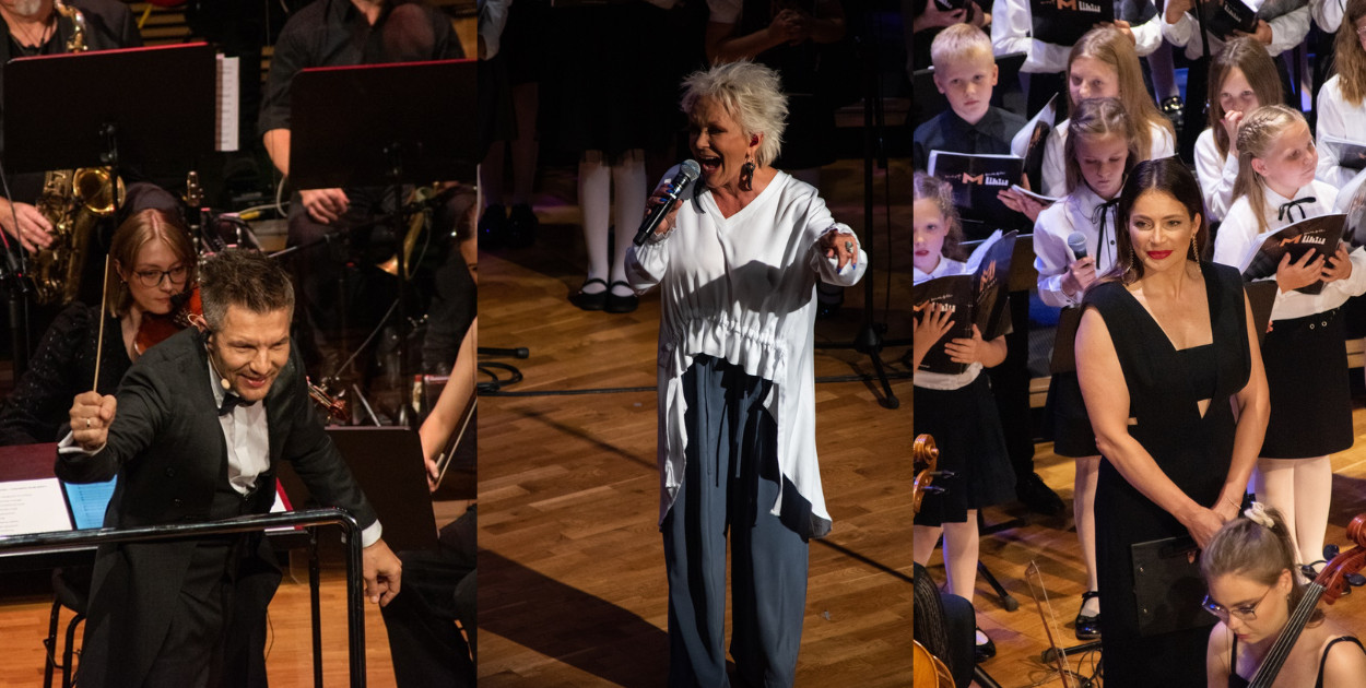 Młodzi wokaliści z Uniejowa Muzycy wystąpili z Małgorzatą Ostrowską, a koncert poprowadziła Anna Dereszowska.