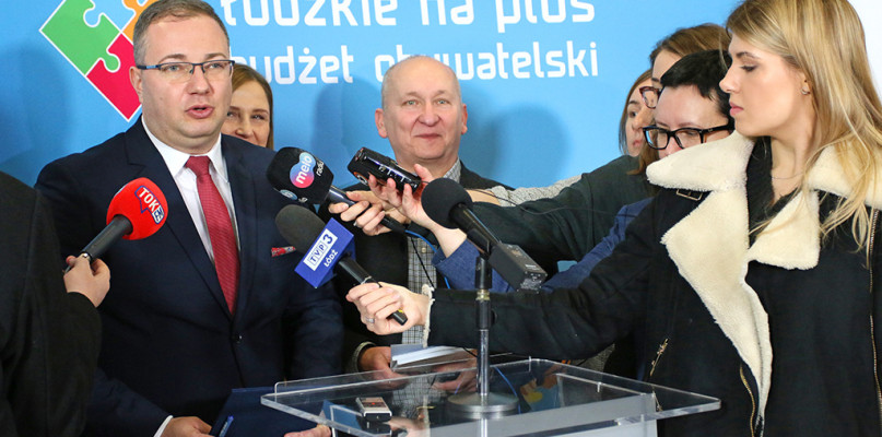  Zdjęcie z konferencji prasowej nt. Budżetu Obywatelskiego, która odbyła się 7 lutego w Urzędzie MArszałkowskim Województwa Łódzkiego.