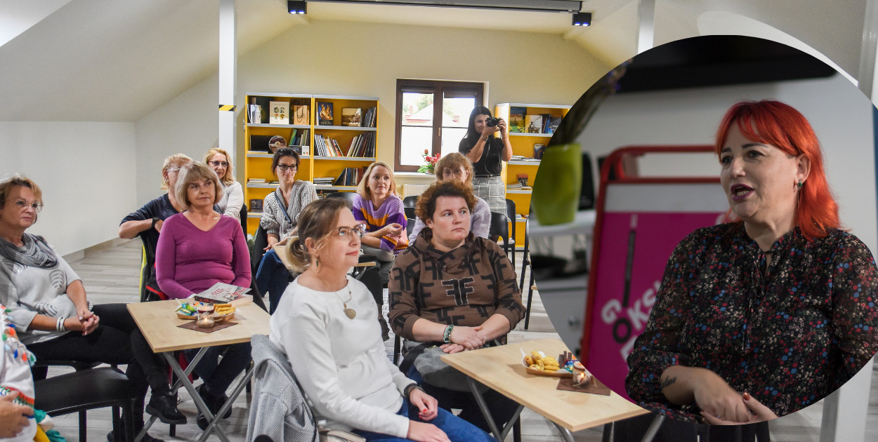 Spotkanie autorskie z Agnieszką Lingas - Łoniewską, autorką 53 wydanych powieści odbyło się w Miejsko-Gminnej Bibliotece Publicznej w Uniejowie w ramach Dyskusyjnego Klubu Książki. 