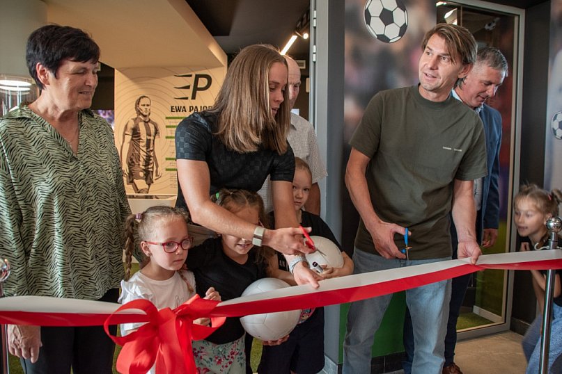 Ewa Pajor, Ebi Smolarek, Agata Tarczyńska i Marcin Tybura