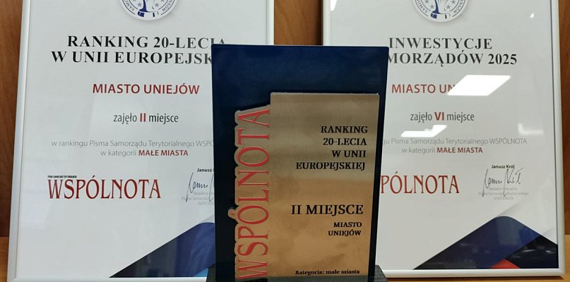 Uniejów w czołówce Polski! 2. i 6. miejsce w ogólnopolskich rankingach samorządowy - 17072