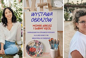 Niezwykła wystawa obrazów mieszkanek Uniejowa w bibliotece-17221