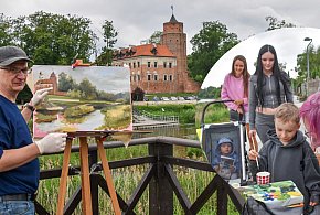 Malarski plener w Uniejowie. Artyści uwiecznili uroki Uniejowa