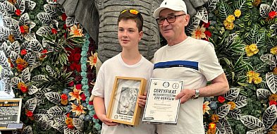 15-letni Wiktor z Certyfikatem Młodego Ambasadora Zoo Borysew