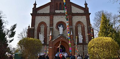 Osiem metrów tradycji. Olbrzymie palmy wielkanocne w parafii w Wilamowie [ZDJĘCIA]