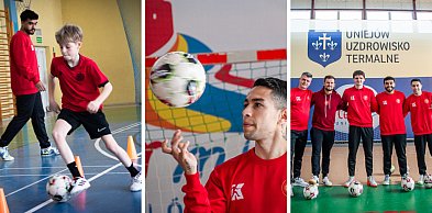 Zawodnicy Widzewa Łódź poprowadzili w Uniejowie lekcję WF-u [FOTO]