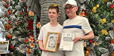 15-letni Wiktor z Certyfikatem Młodego Ambasadora Zoo Borysew