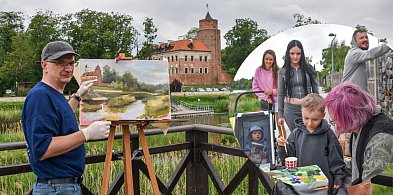 Malarski plener w Uniejowie. Artyści uwiecznili uroki Uniejowa
