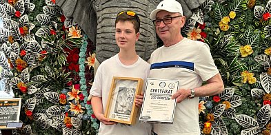 15-letni Wiktor z Certyfikatem Młodego Ambasadora Zoo