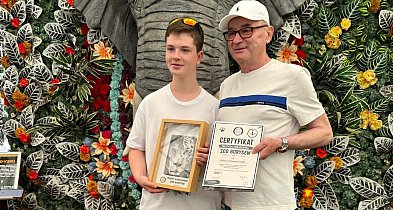 15-letni Wiktor z Certyfikatem Młodego Ambasadora Zoo Borysew