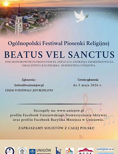 Beatus vel Sanctus - termin zgłoszeń wydłużony do 17 maja