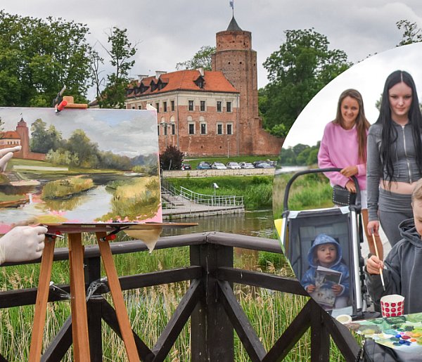 Malarski plener w Uniejowie. Artyści uwiecznili uroki Uniejowa