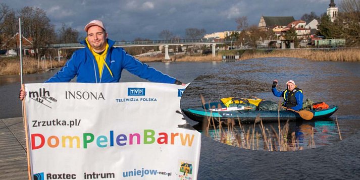 Płynie zimą kajakiem prawie 500 km, by zebrać pieniądze na internetowej zbiórce FILM