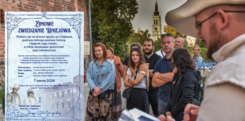 Zimowe zwiedzanie Uniejowa już 7 marca. Jędrzej i Angelika zapraszają na historycz