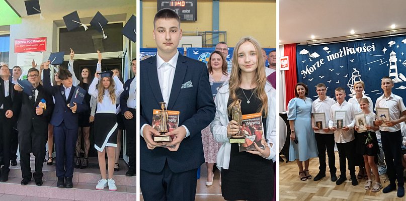 Nagrody, podziękowania i pożegnanie absolwentów w szkołach gminy Uniejów