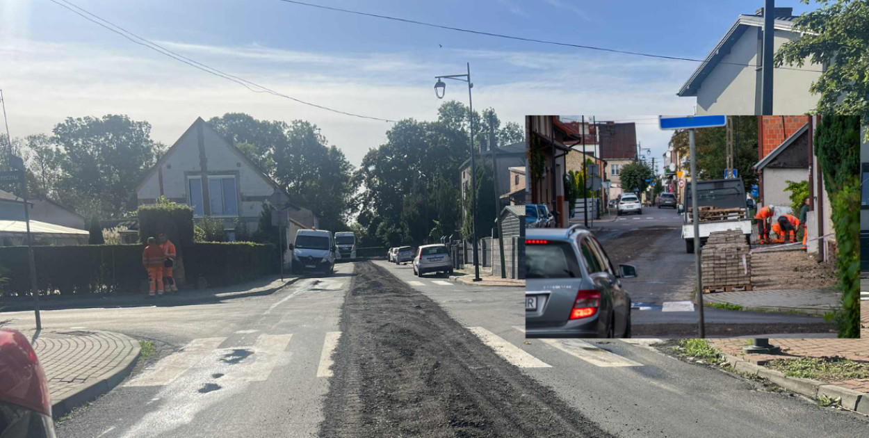 Powiat remontuje dwie ulice w Uniejowie. Do kiedy potrwają prace?  [FOTO]