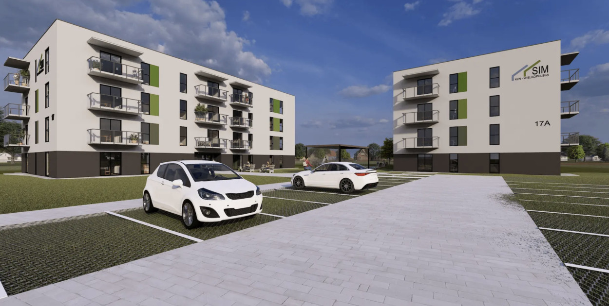 wizualizacja nowych bloków w Dąbiu.